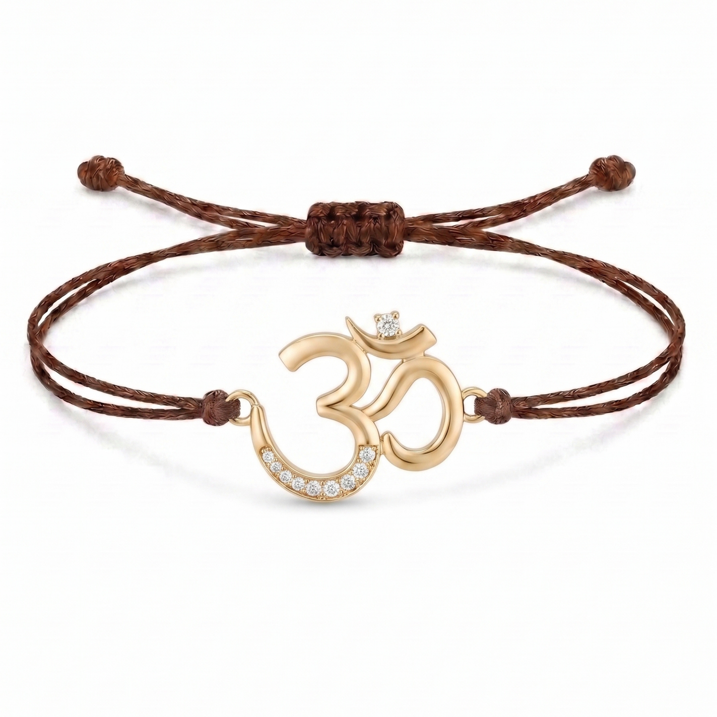 Divine Om Charm Cord Bracelet