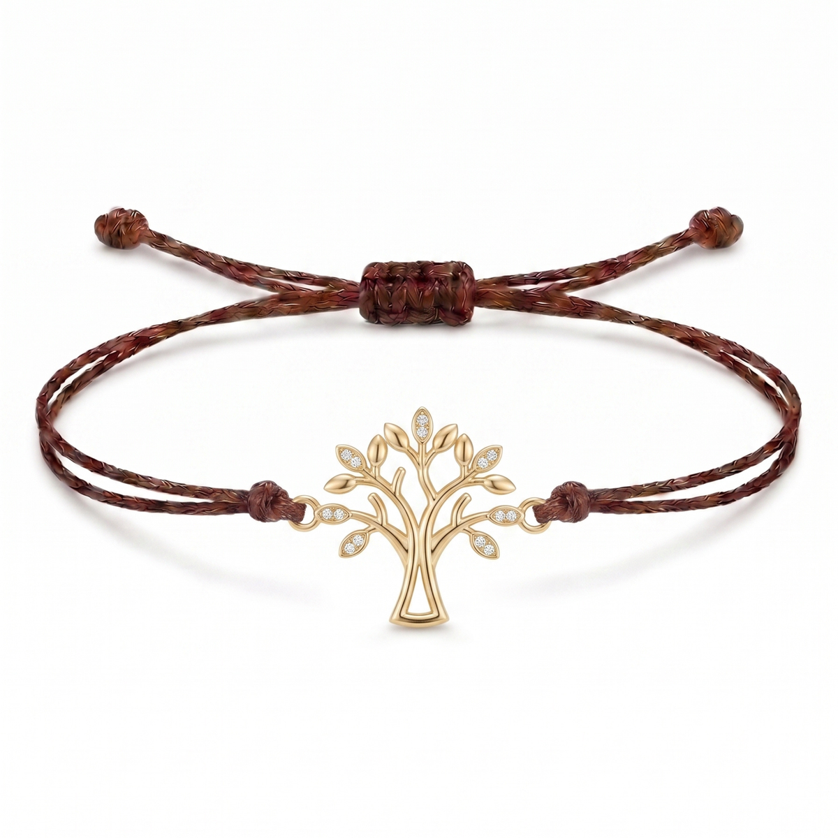 Flourishing Tree Charm Cord Bracelet