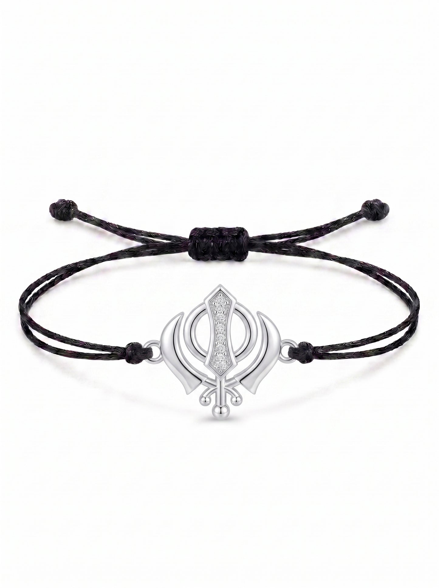 Khanda Charm Cord Bracelet