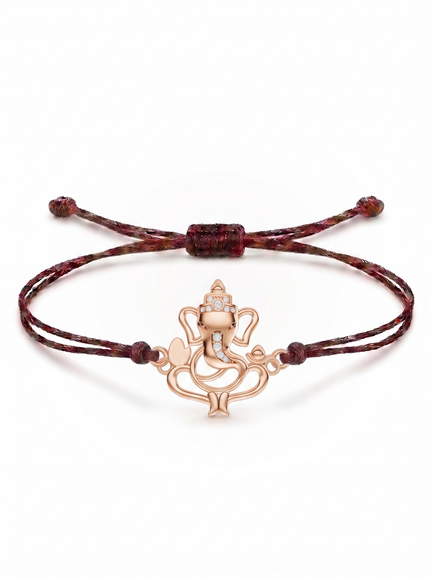 Divine Ganesha Charm Cord Bracelet