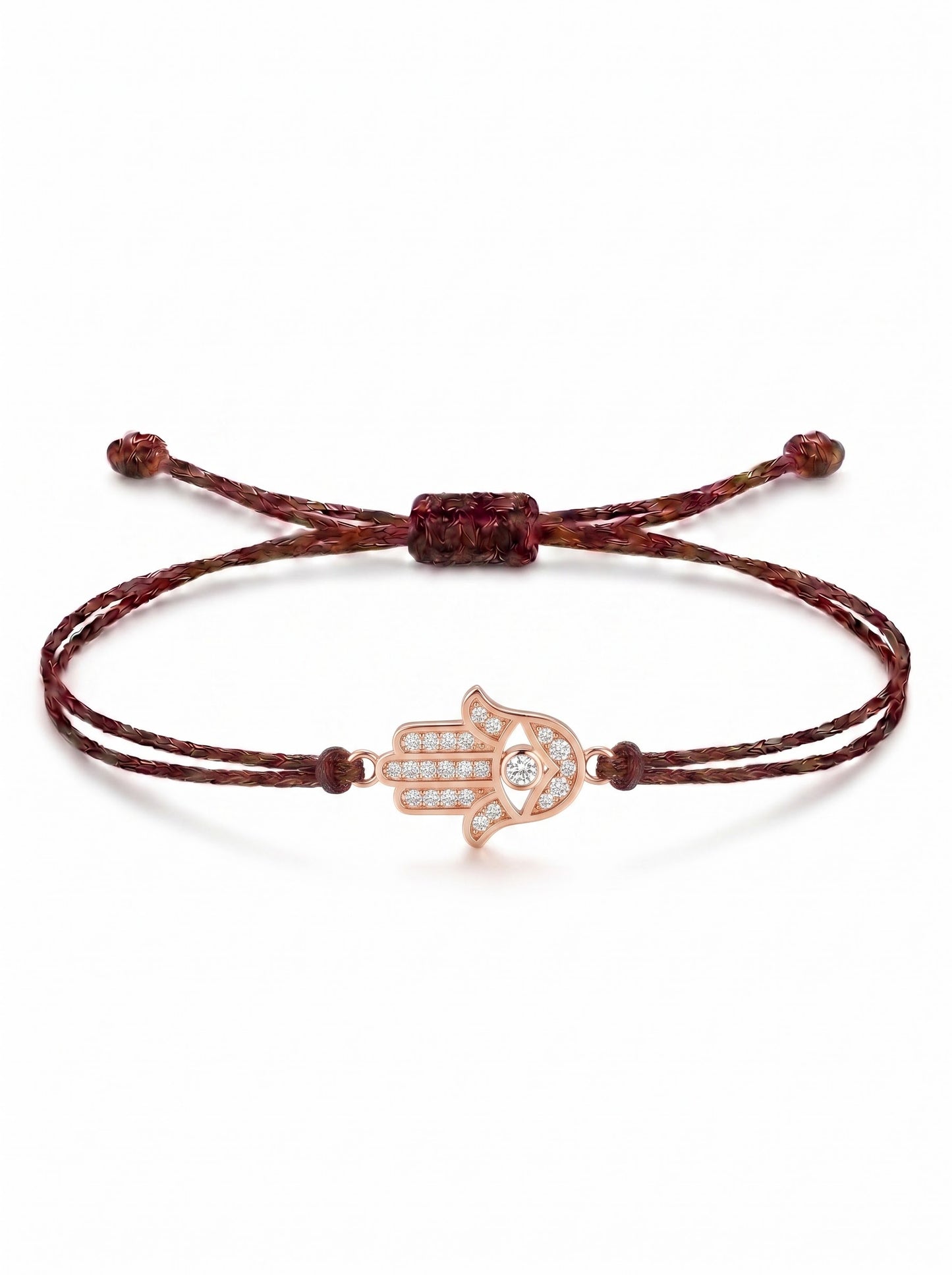 Hamsa Hand Charm Cord Bracelet