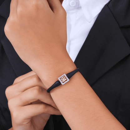 Trishula Charm Silicon Belt Rakhi Bracelet