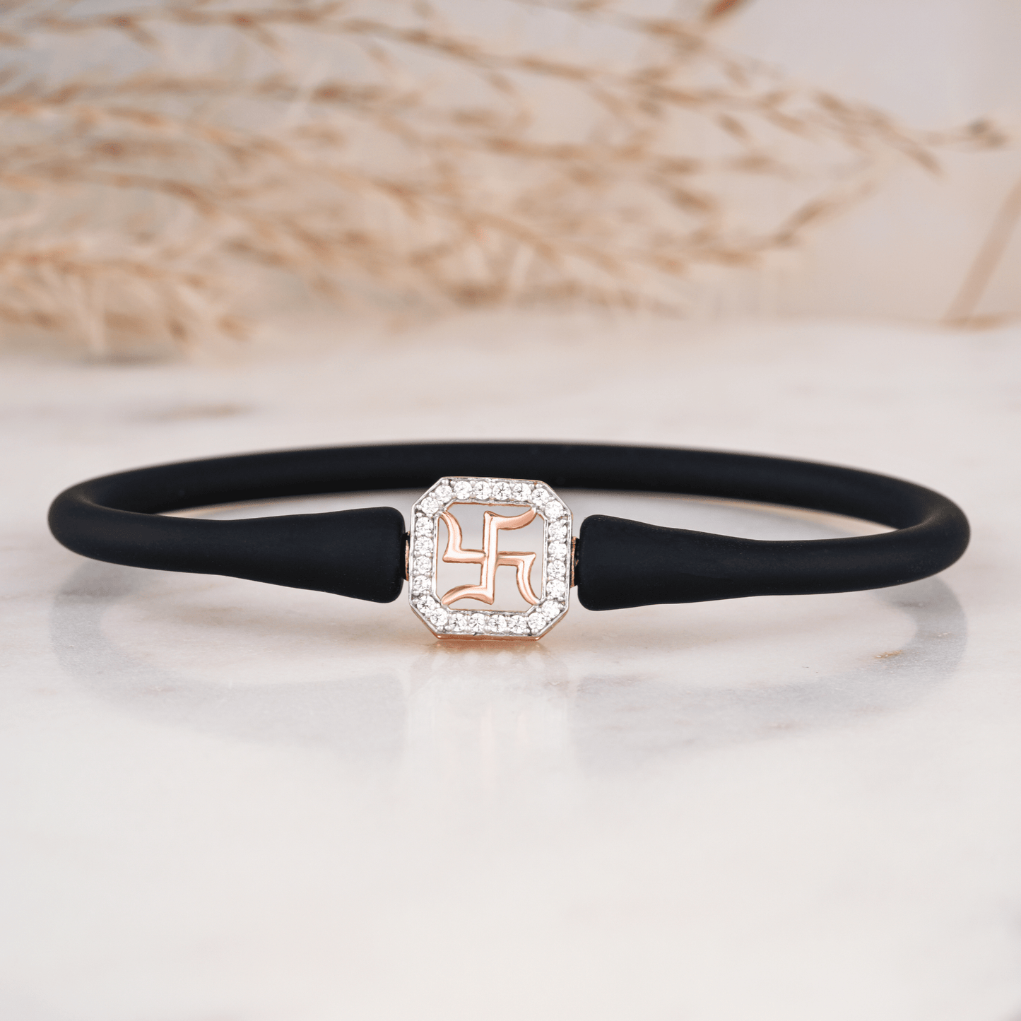 Swastik Emblem Charm Rakhi Bracelet