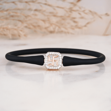 Swastik Emblem Charm Rakhi Bracelet