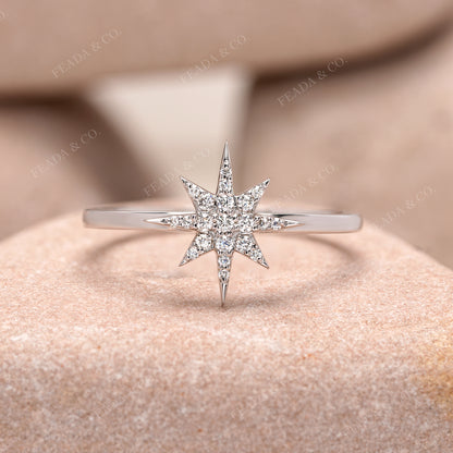 Round Diamond Premium Star Ring