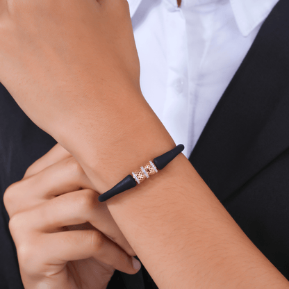 Diamond Barrel Charm Rakhi Bracelet