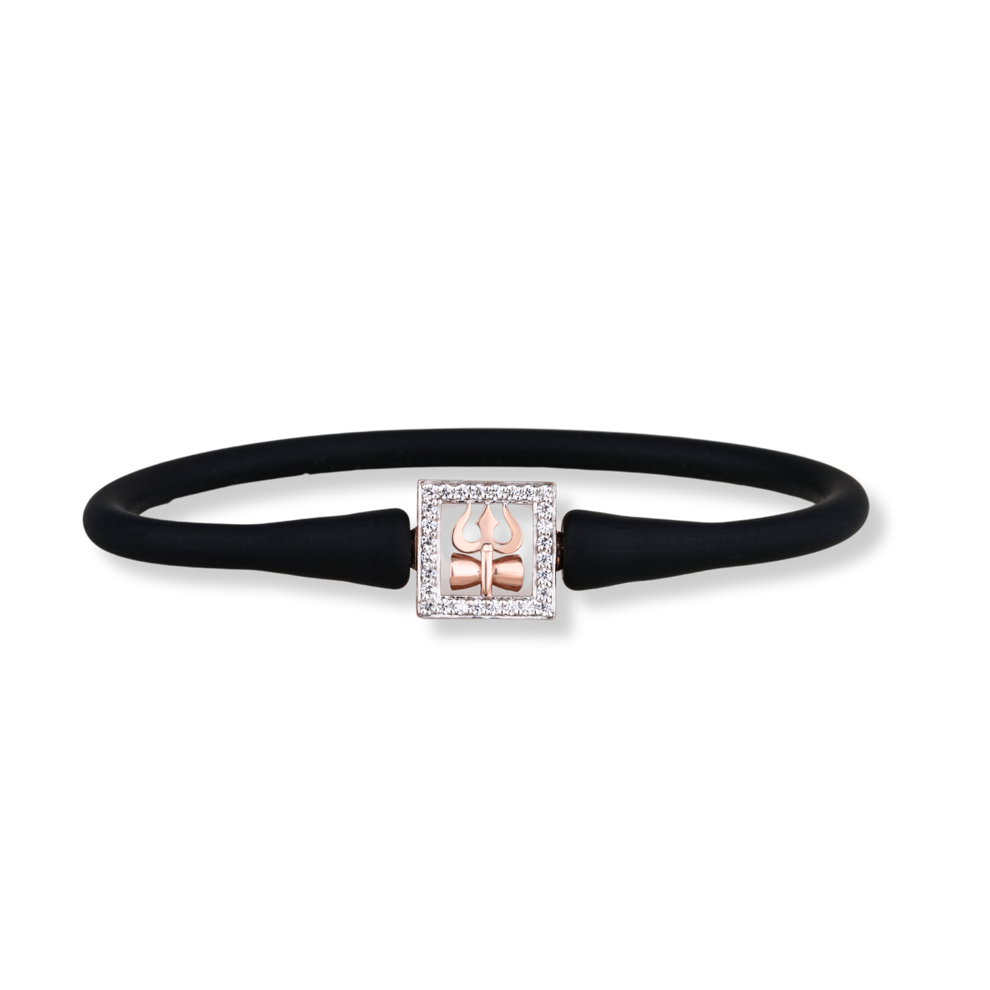 Trishula Charm Silicon Belt Rakhi Bracelet