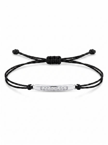 Bar Charm Cord Bracelet