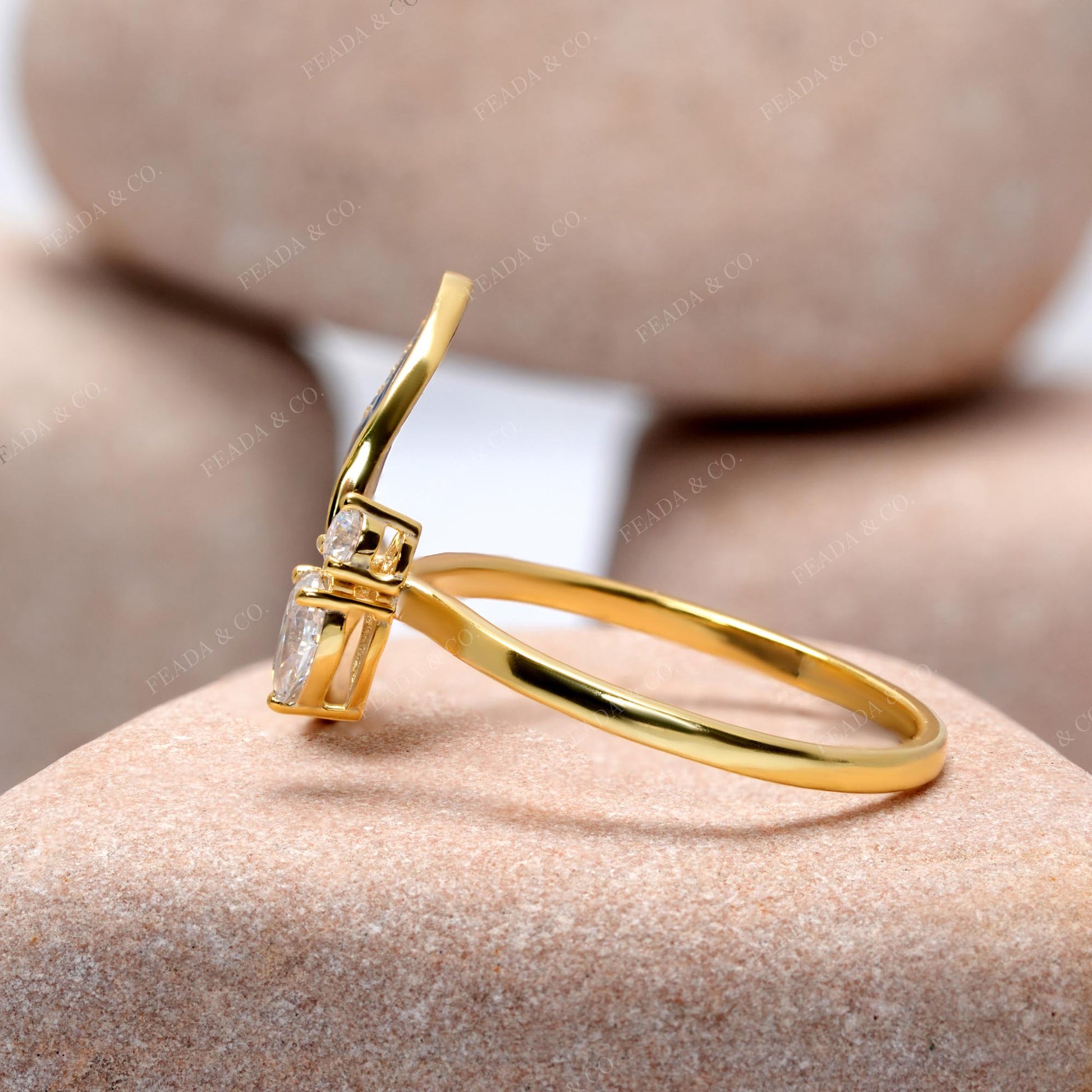 Round, Pear  Premium Butterfly Fashion Ring