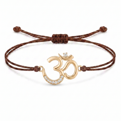 Divine Om Charm Cord Bracelet