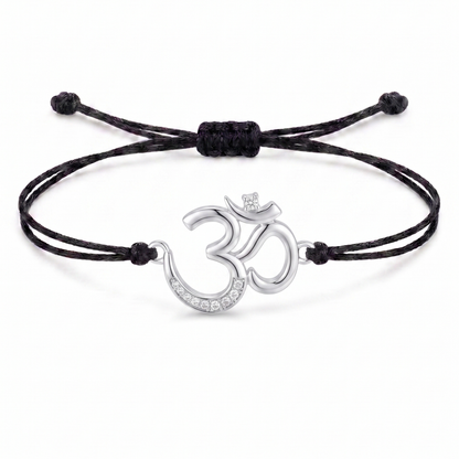Divine Om Charm Cord Bracelet