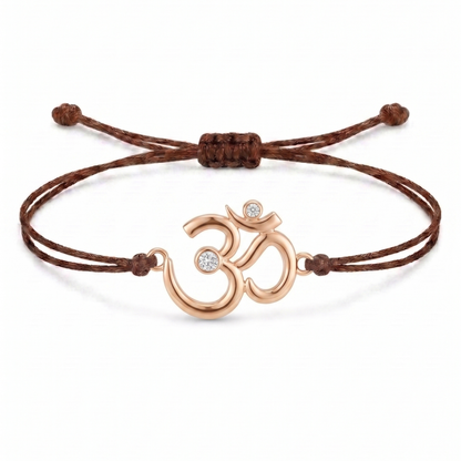 Sacred Om Charm Cord Bracelet