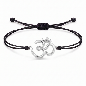 Sacred Om Charm Cord Bracelet