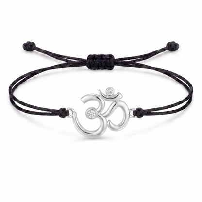 Sacred Om Charm Cord Bracelet