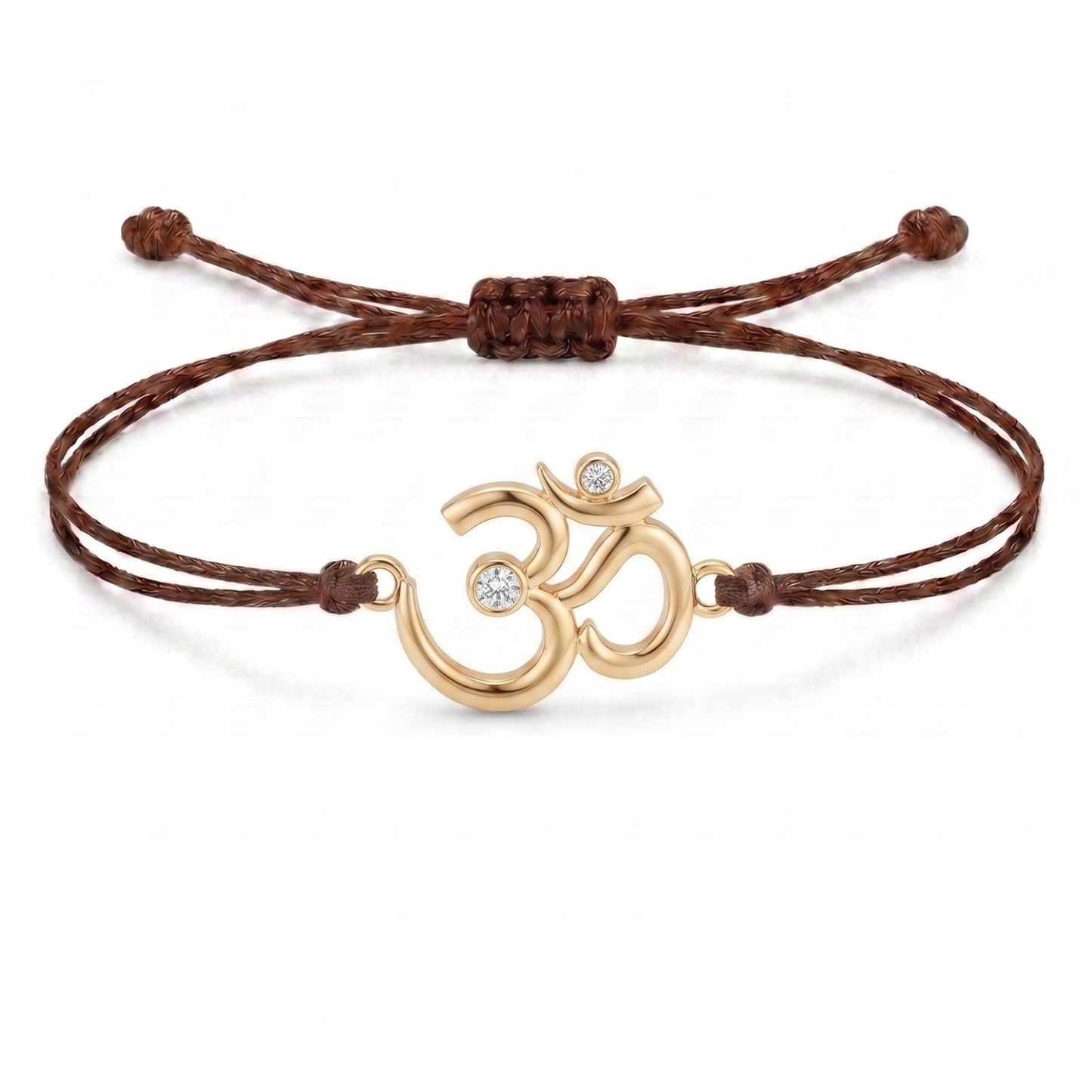 Sacred Om Charm Cord Bracelet