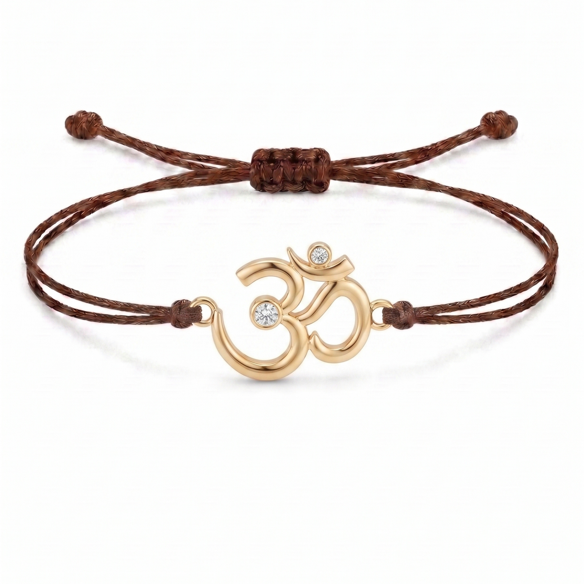 Sacred Om Charm Cord Bracelet