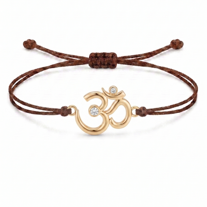 Sacred Om Charm Cord Bracelet