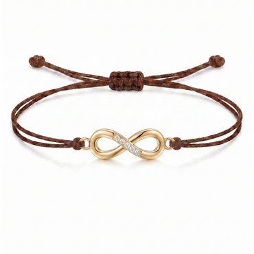 Infinity Charm Cord Bracelet