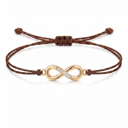 Infinity Charm Cord Bracelet