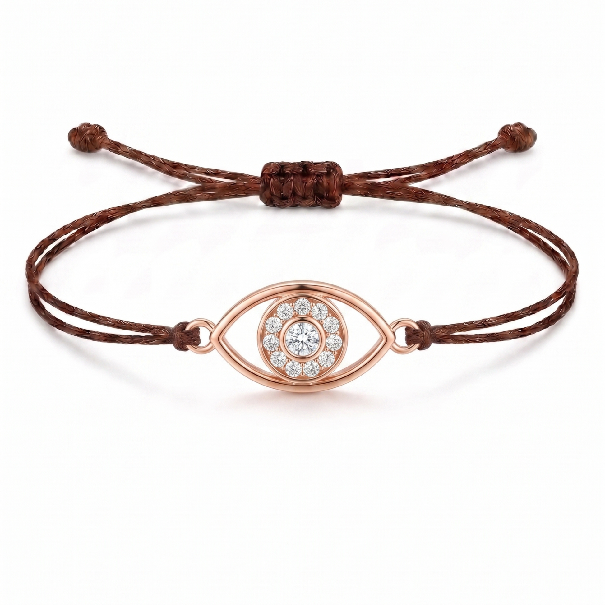 Evil Eye Charm Cord Bracelet