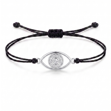 Evil Eye Charm Cord Bracelet
