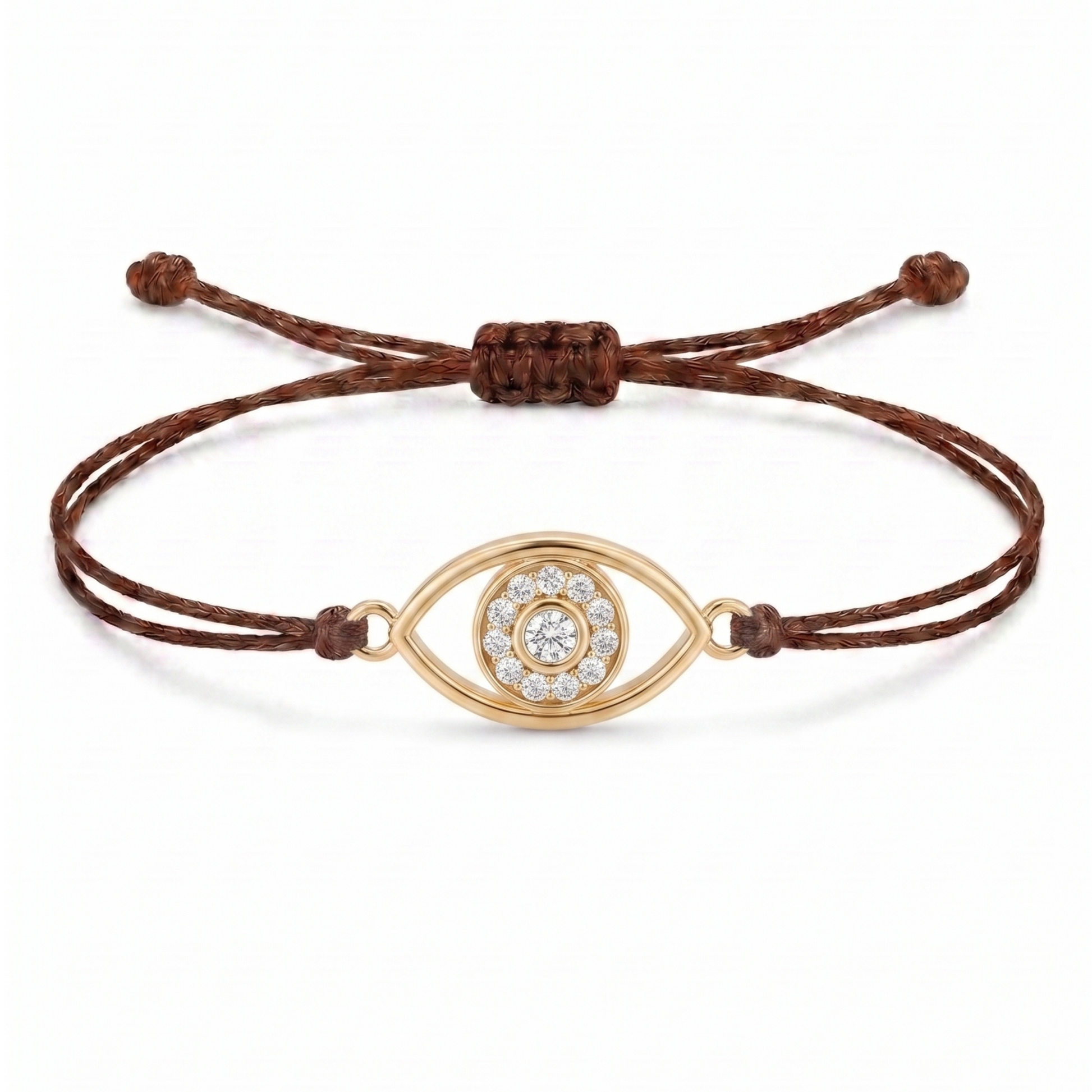 Evil Eye Charm Cord Bracelet
