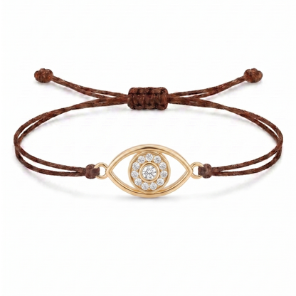 Evil Eye Charm Cord Bracelet