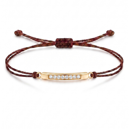 Bar Charm Cord Bracelet