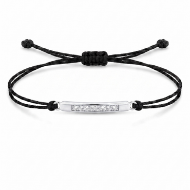 Bar Charm Cord Bracelet