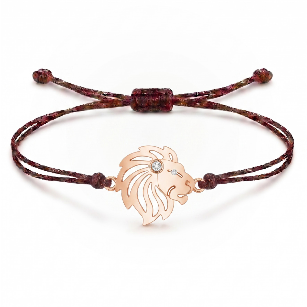 Majestic Lion Charm Cord Bracelet