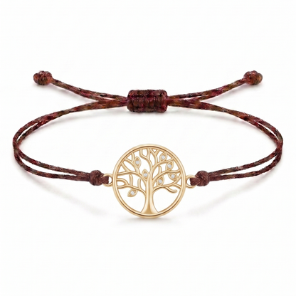 Harmony Tree Charm Cord Bracelet