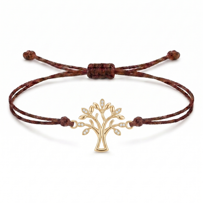 Flourishing Tree Charm Cord Bracelet