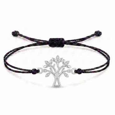 Flourishing Tree Charm Cord Bracelet