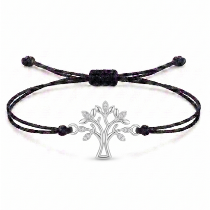 Flourishing Tree Charm Cord Bracelet