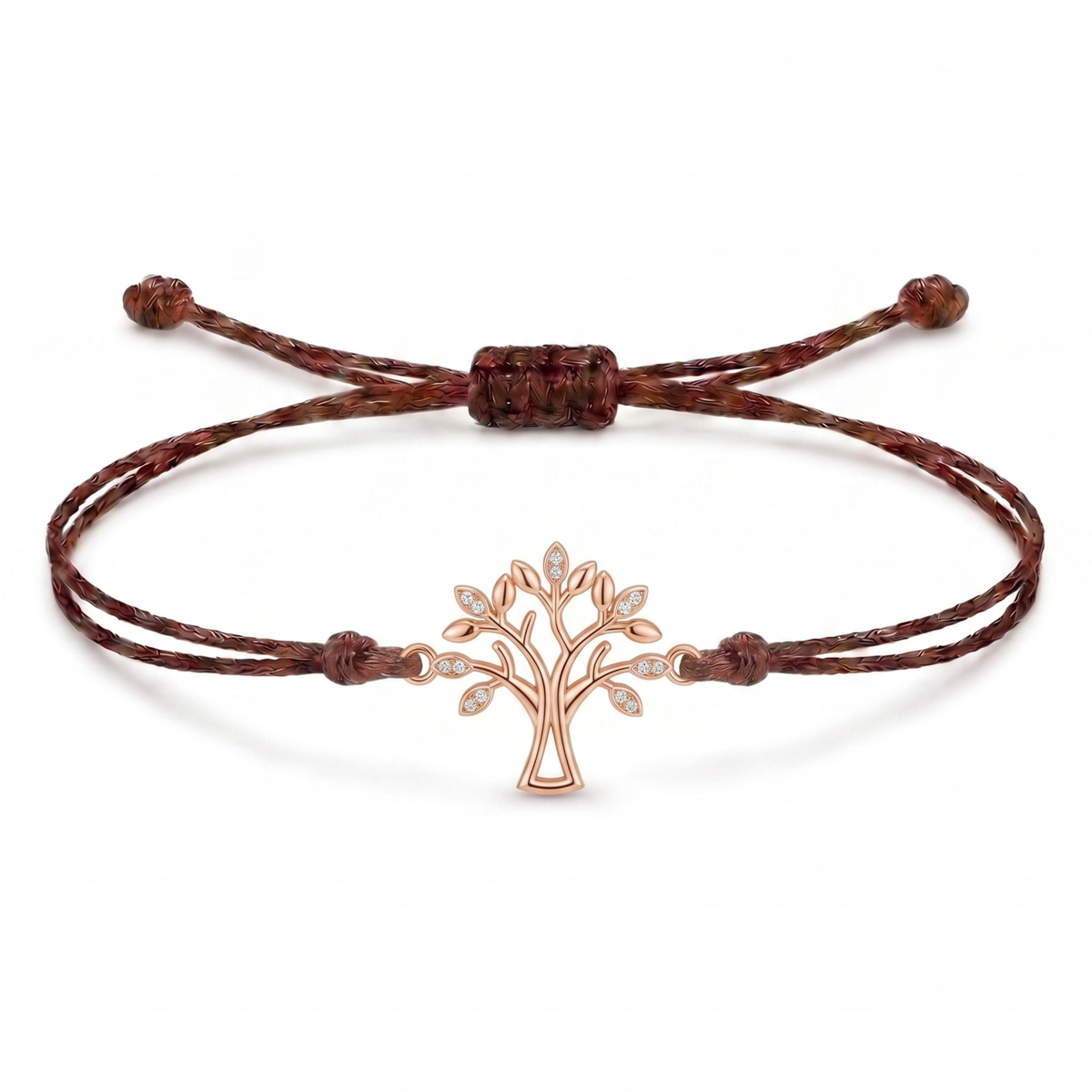 Flourishing Tree Charm Cord Bracelet