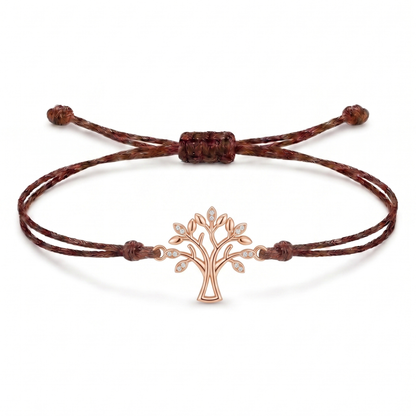 Flourishing Tree Charm Cord Bracelet
