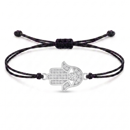 Hamsa Hand Charm Cord Bracelet