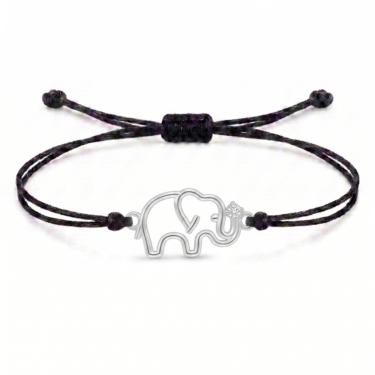 Elephant Charm Cord Bracelet