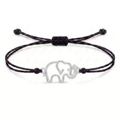 Elephant Charm Cord Bracelet
