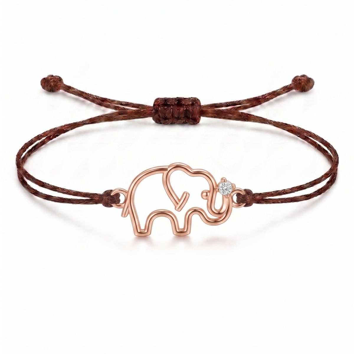 Elephant Charm Cord Bracelet