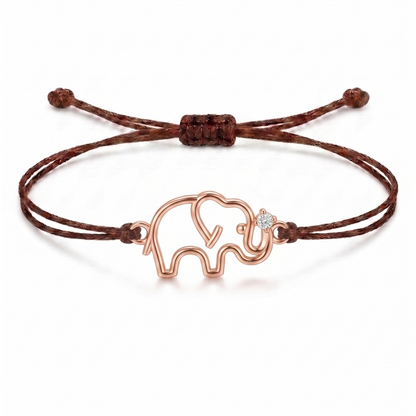 Elephant Charm Cord Bracelet