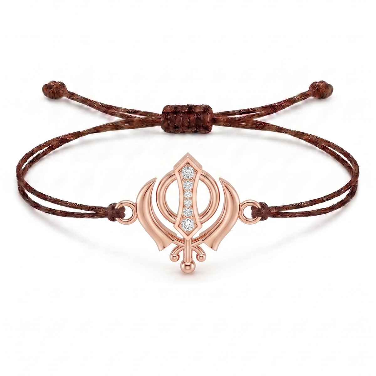 Khanda Charm Cord Bracelet