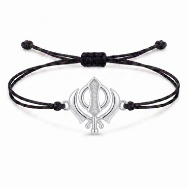 Khanda Charm Cord Bracelet