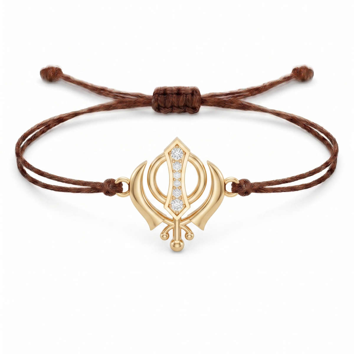 Khanda Charm Cord Bracelet