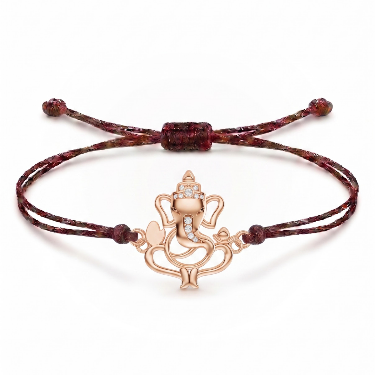 Divine Ganesha Charm Cord Bracelet