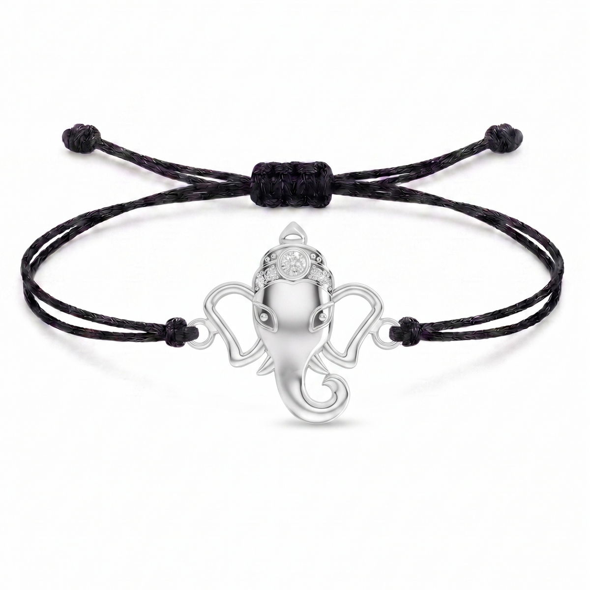 Ganesha Charm Cord Bracelet