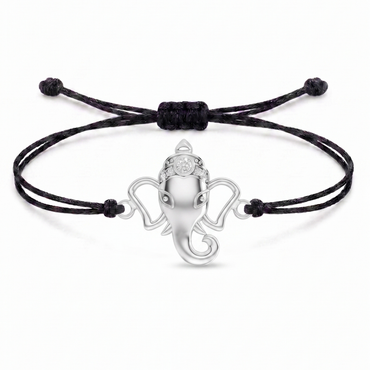 Ganesha Charm Cord Bracelet