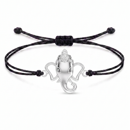 Ganesha Charm Cord Bracelet