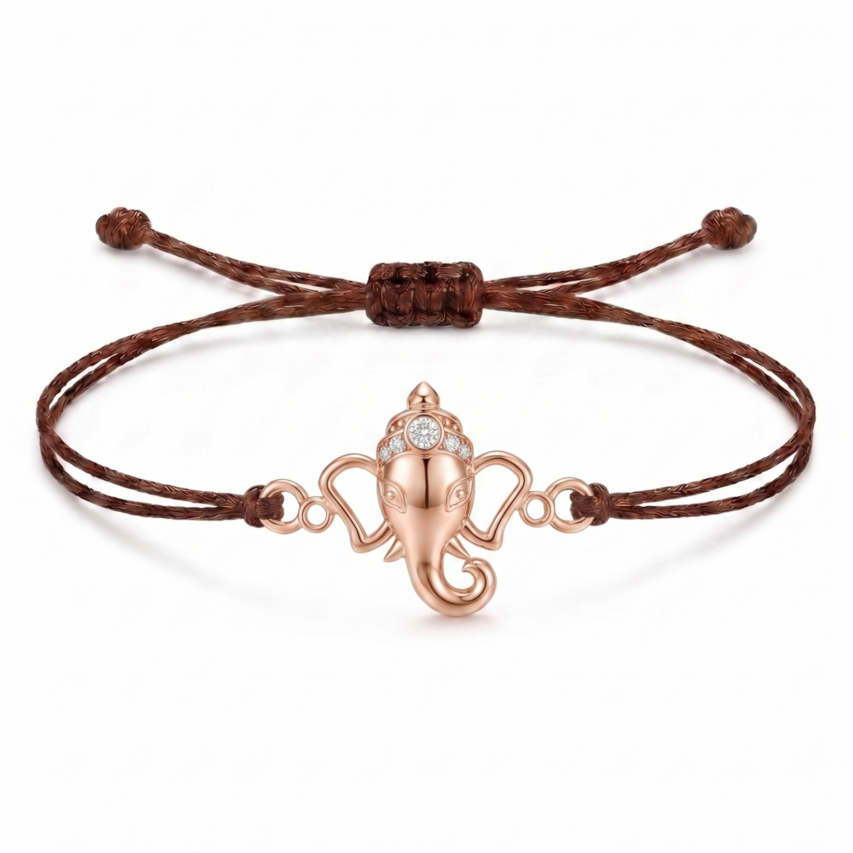 Ganesha Charm Cord Bracelet