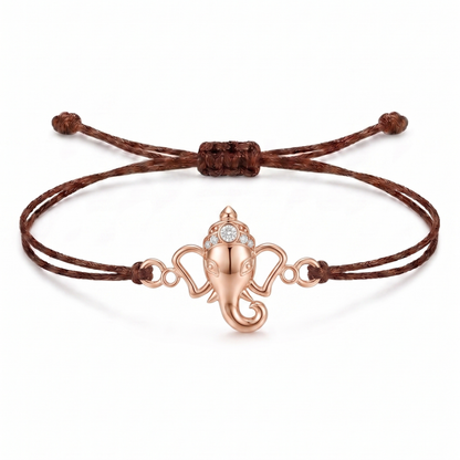 Ganesha Charm Cord Bracelet